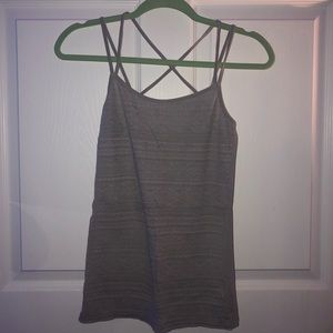 light gray cross back cami from aeropostale